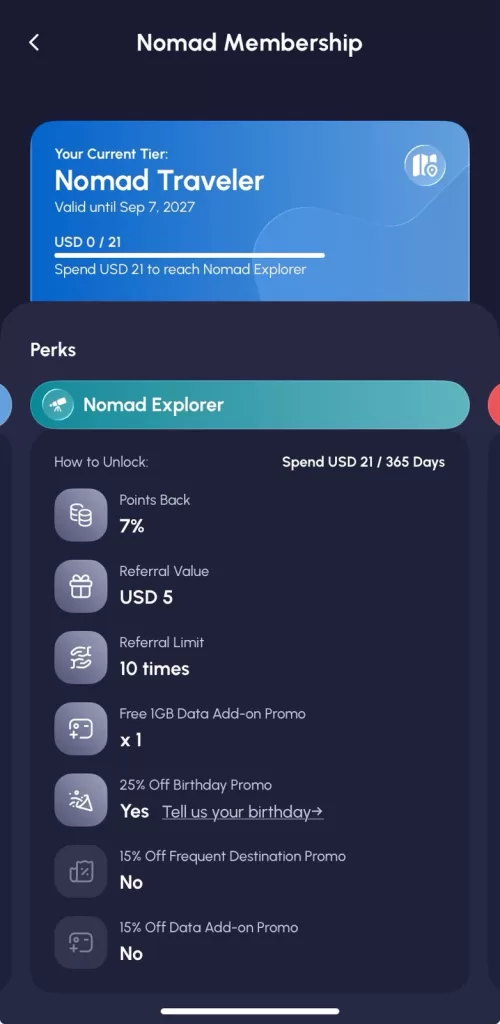 Nomad eSIM plan 2