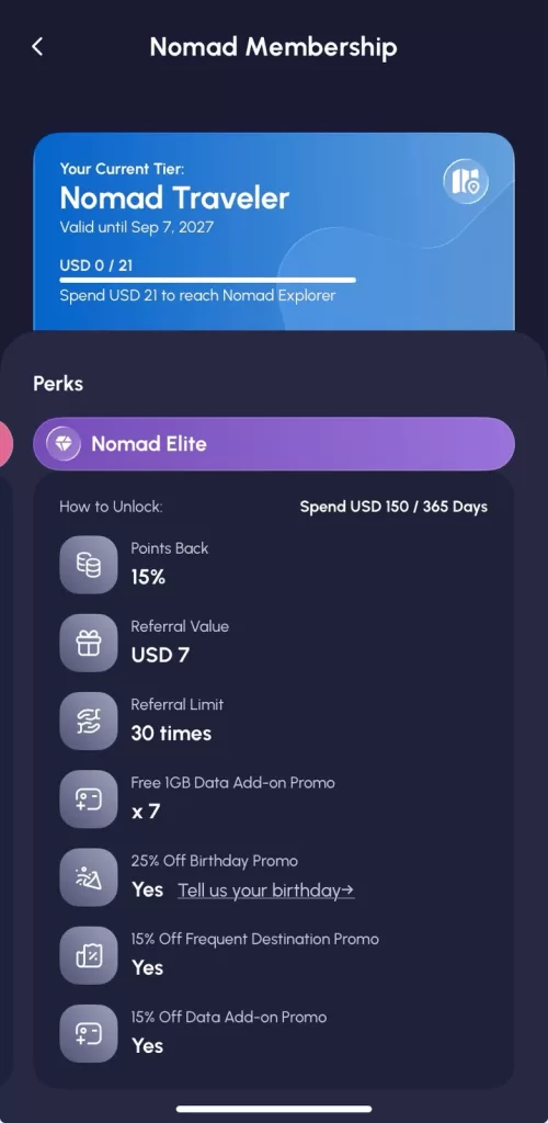 Nomad eSIM plan 5