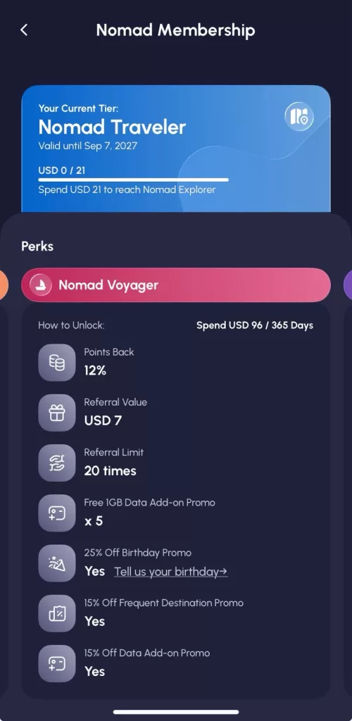 Nomad eSim plan 4
