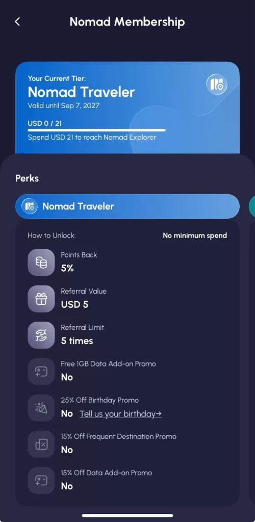 Nomad eSim plan