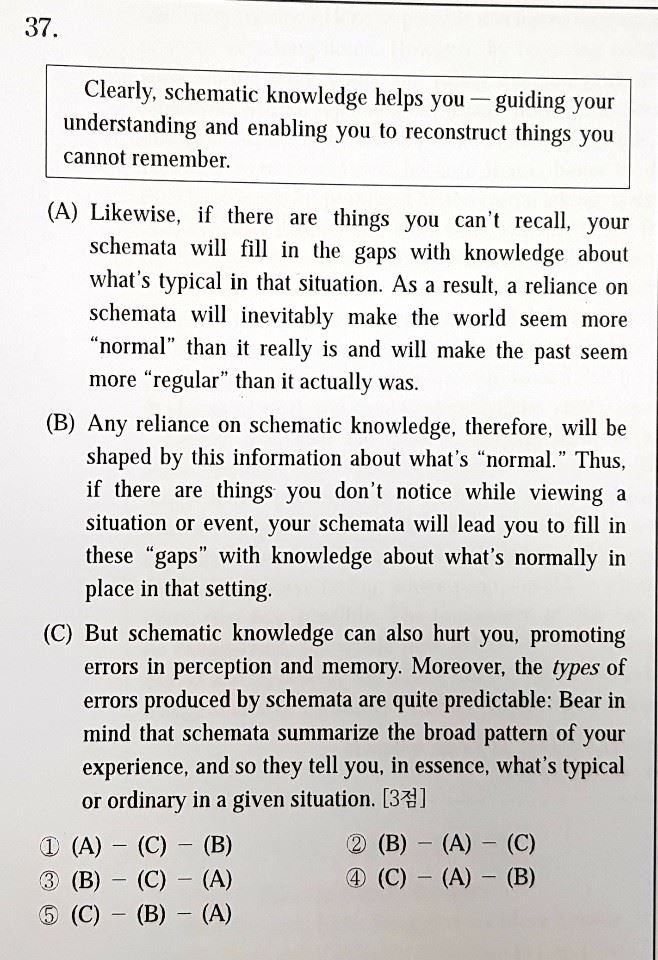 Korean Suneung, English section question