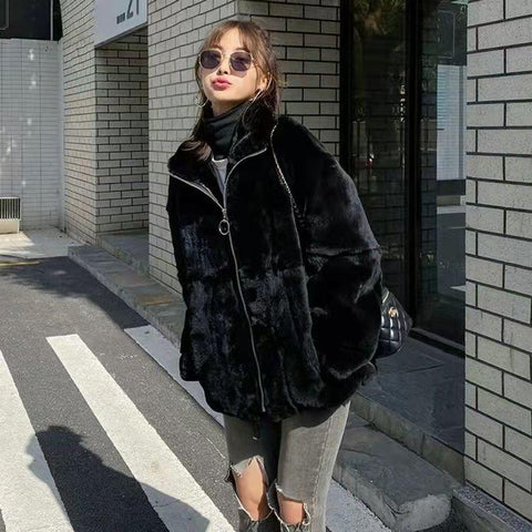 Faux Fur Coat, Korean Style Shop