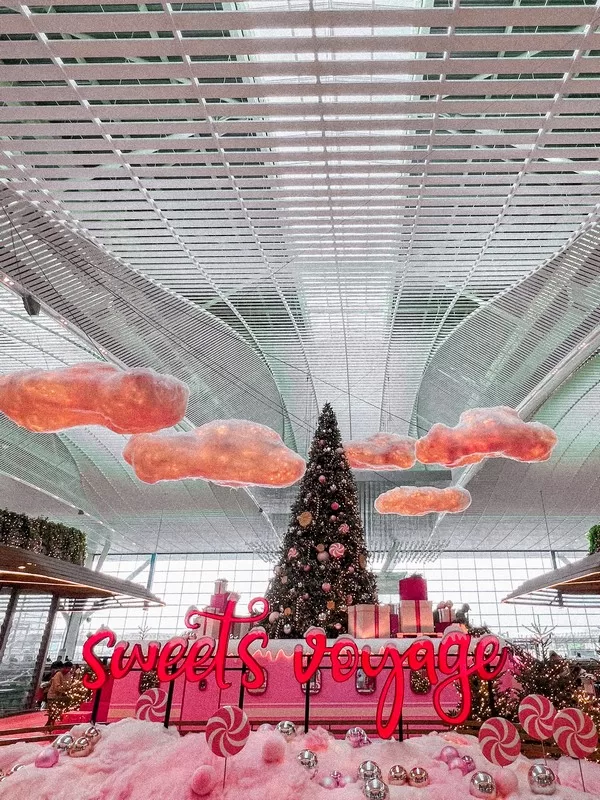 Christmas decorations, Incheon International Airport, Incheon, Korea