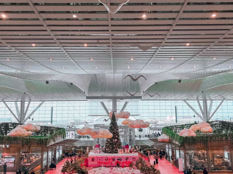 Christmas decorations, Incheon International Airport, Incheon, Korea