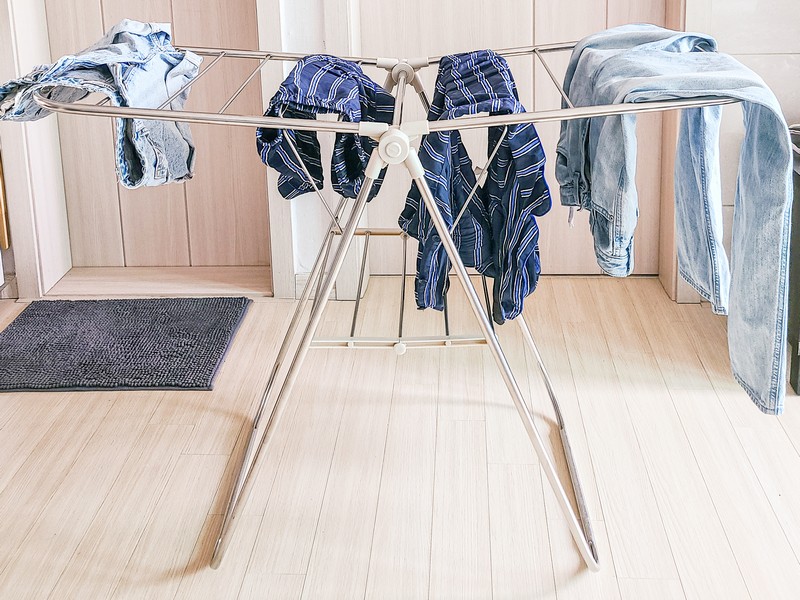 Hang dry clothes, Korean house