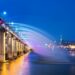 Banpo Bridge Moonlight Rainbow Show (반포대교 달빛무지개분수), Banpo Han River Park, Seoul, Korea Banpo Bridge Fountain Show