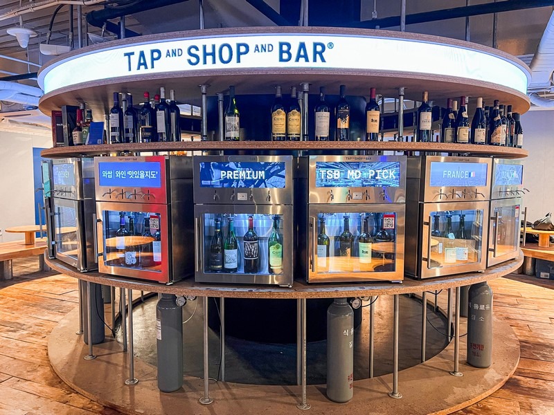 Tap Shop Bar, Seoul, Korea; wine tap bar