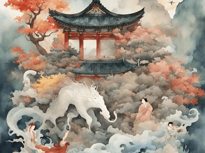 Waterolor Korean mythology