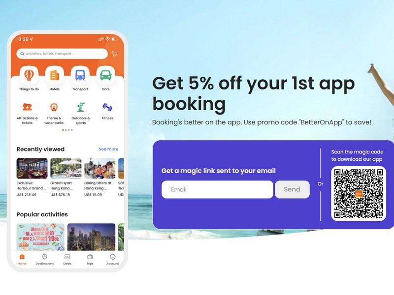 Klook app, travel apps in Korea