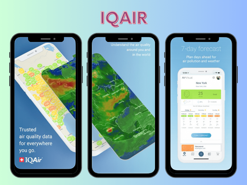 IQAir AirVisual, fine dust app