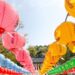 Donghwasa Temple (Daegu) (동화사(대구)), Daegu, Korea: Korean temple, lotus lanterns