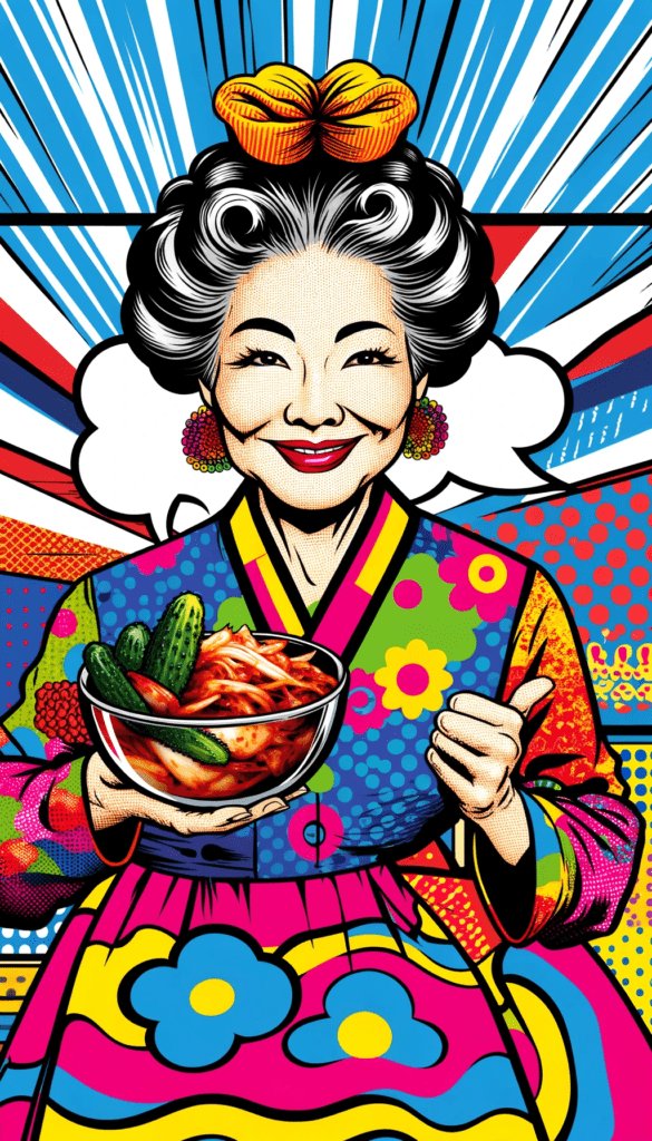 Korean ajumma pop art