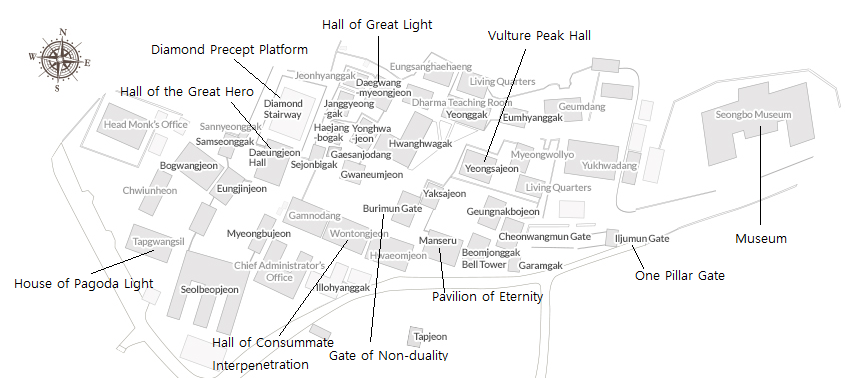 Tongdosa Temple Map