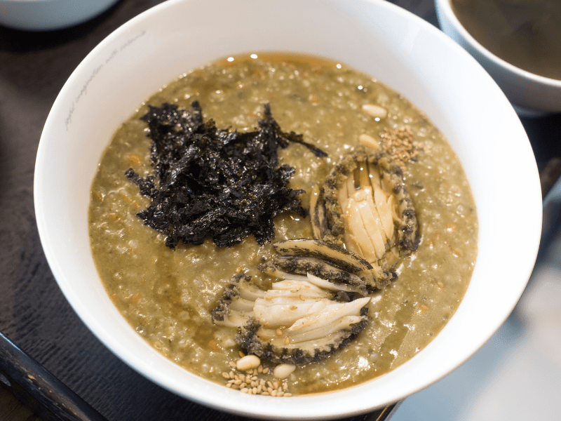 Abalone Porridge (전복죽), Korean food