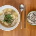 Oyster tteokguk, Korean food; soup