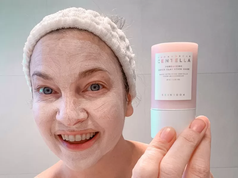 SKIN1004 Madagascar Centella Poremizing Quick Clay Stick Mask review, Korean beauty, Kbeauty