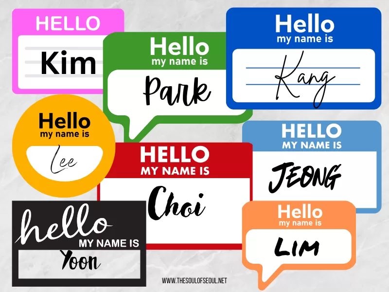 Korean last names