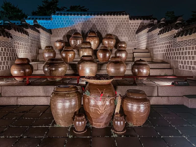 Gyeongbokgung Palace Seoul, Korea; night in Seoul, moonlight tour
