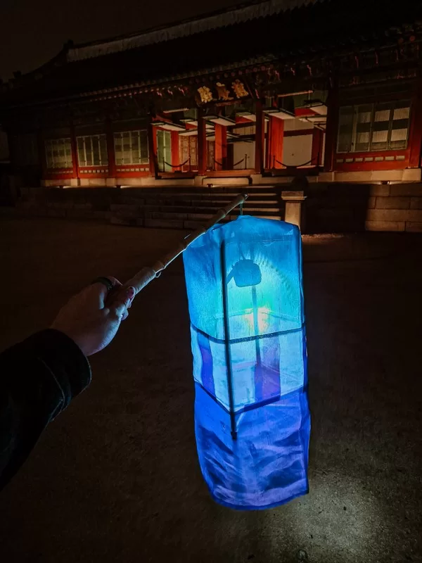 Gyeongbokgung Palace Seoul, Korea; night in Seoul, moonlight tour