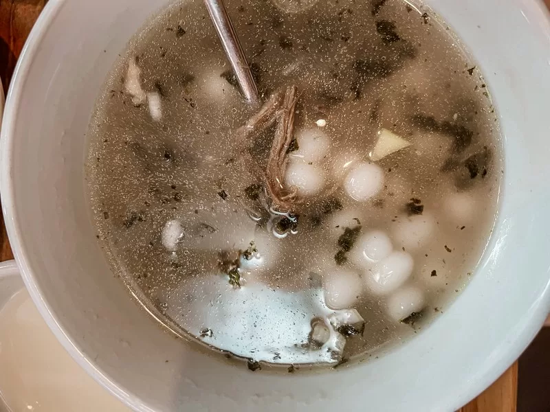 Joraengi Tteokguk (조랭이떡국), Gaeseong Mandu Koong (개성만두 궁), Insadong, Seoul, Korea; Korean food