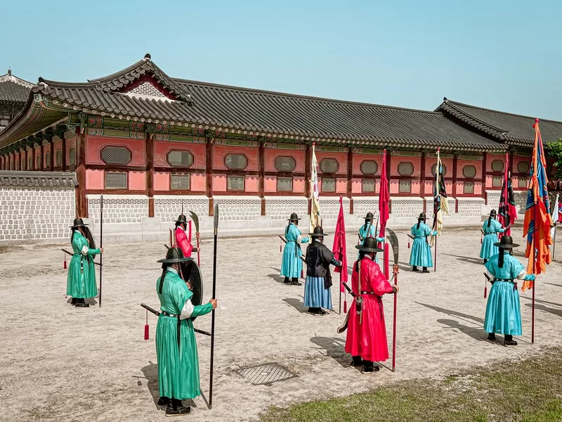 Gyeongbokgung Palace, Seoul, Korea; Changing of the Guard
