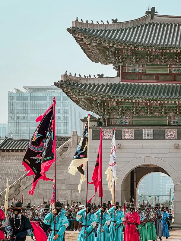 Gyeongbokgung Palace, Seoul, Korea; Changing of the Guard