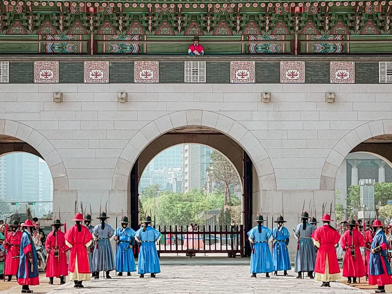Gyeongbokgung Palace, Seoul, Korea; Changing of the Guard