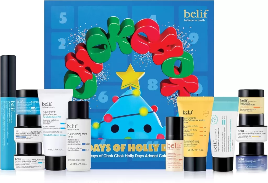 Belif Advent Calendar, Korean advent calendar, Korean beauty advent calendar, K-beauty advent calendar