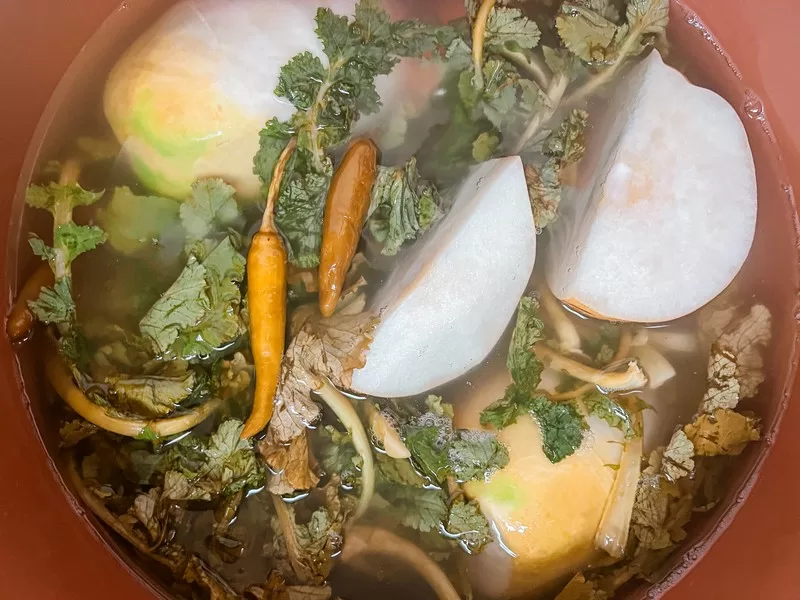 Radish Water Kimchi aka Dongchimi (동치미); Korean food