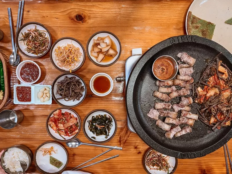 Seongeup Tamna Restaurant (성읍탐라식당), Pyoseon-myeon, Seogwipo-si, Jeju-do; Korean food, Jeju food, Jeju pork, Korean bbq