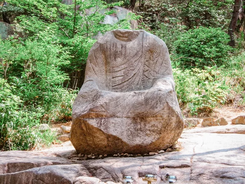 Namsan Mountain, Gyeongju, Korea; Korean Buddhist statue