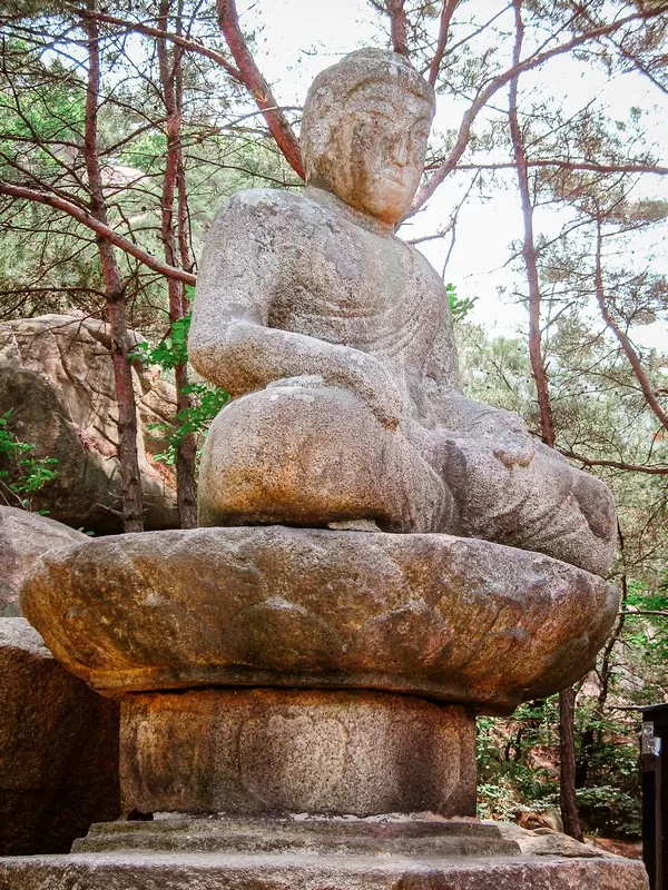 Namsan Mountain, Gyeongju, Korea; Korean Buddhist statue