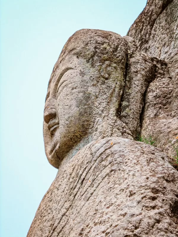 Namsan Mountain, Gyeongju, Korea; Korean Buddhist statue