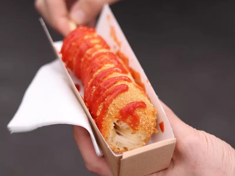 Korean food; Korean corn dog