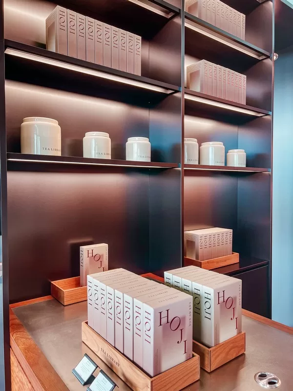 OSULLOC Tea House Tea Factory (오설록 티하우스 티팩토리점), Namwon-eup, Seogwipo-si, Jeju-do; the Tea Library