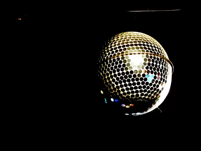 disco ball, night