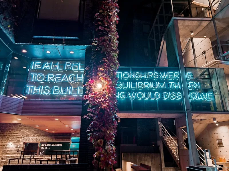 Arario Museum in Space, Anguk, Seoul, Korea; neon sign